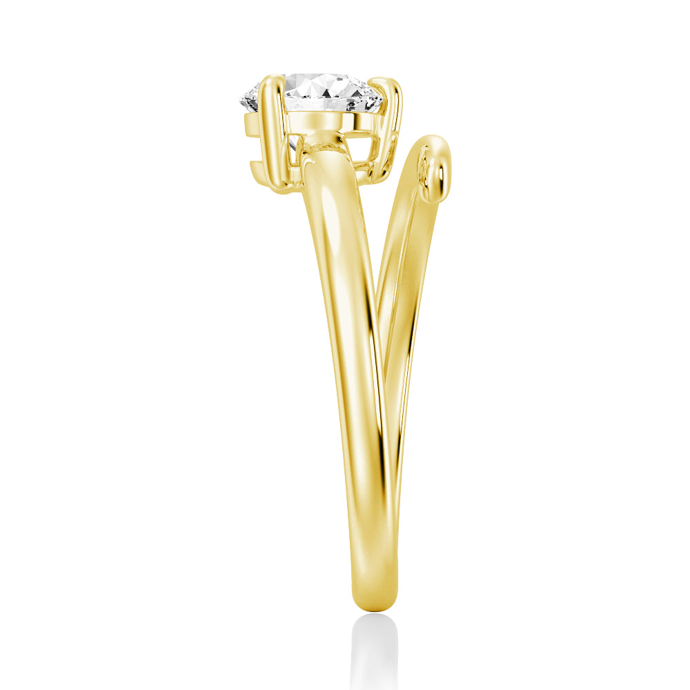 Exquisite Round Cut Lab Grown Diamond Promise Ring - 1 Carat D Color VVS1 Clarity - Perfect for Engagements, Anniversaries & Romantic Gift Giving