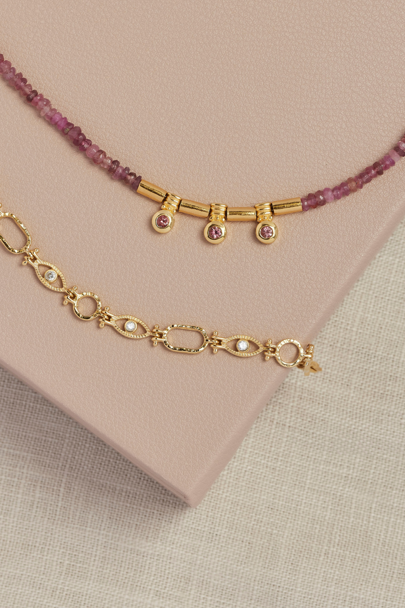 Serena Beaded Gold Necklace for Women - Elegant 14K Gold Plated Layering Chain Jewelry - Perfect for Weddings, Parties & Everyday Wear