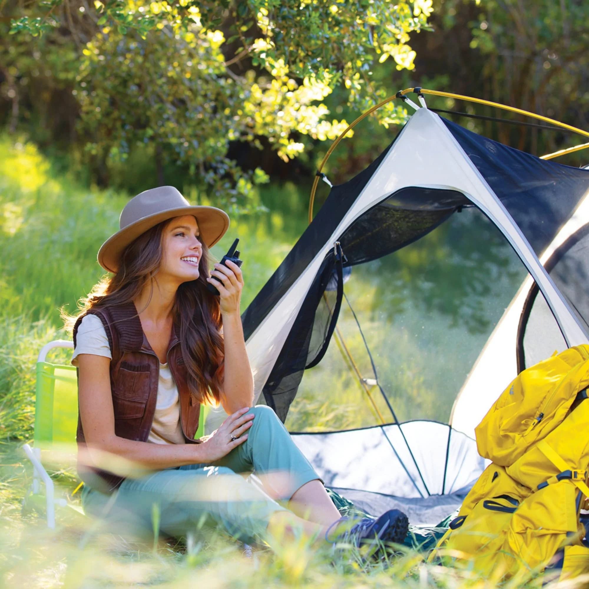Midland LXT600VP4 2-Pack Portable Two-Way Radios with Headset - 30 Mile Range FRS Walkie-Talkies with NOAA Weather Alerts - Ideal for Family Outdoors, Hiking, Camping, and Restaurant/Cafe Staff Communication