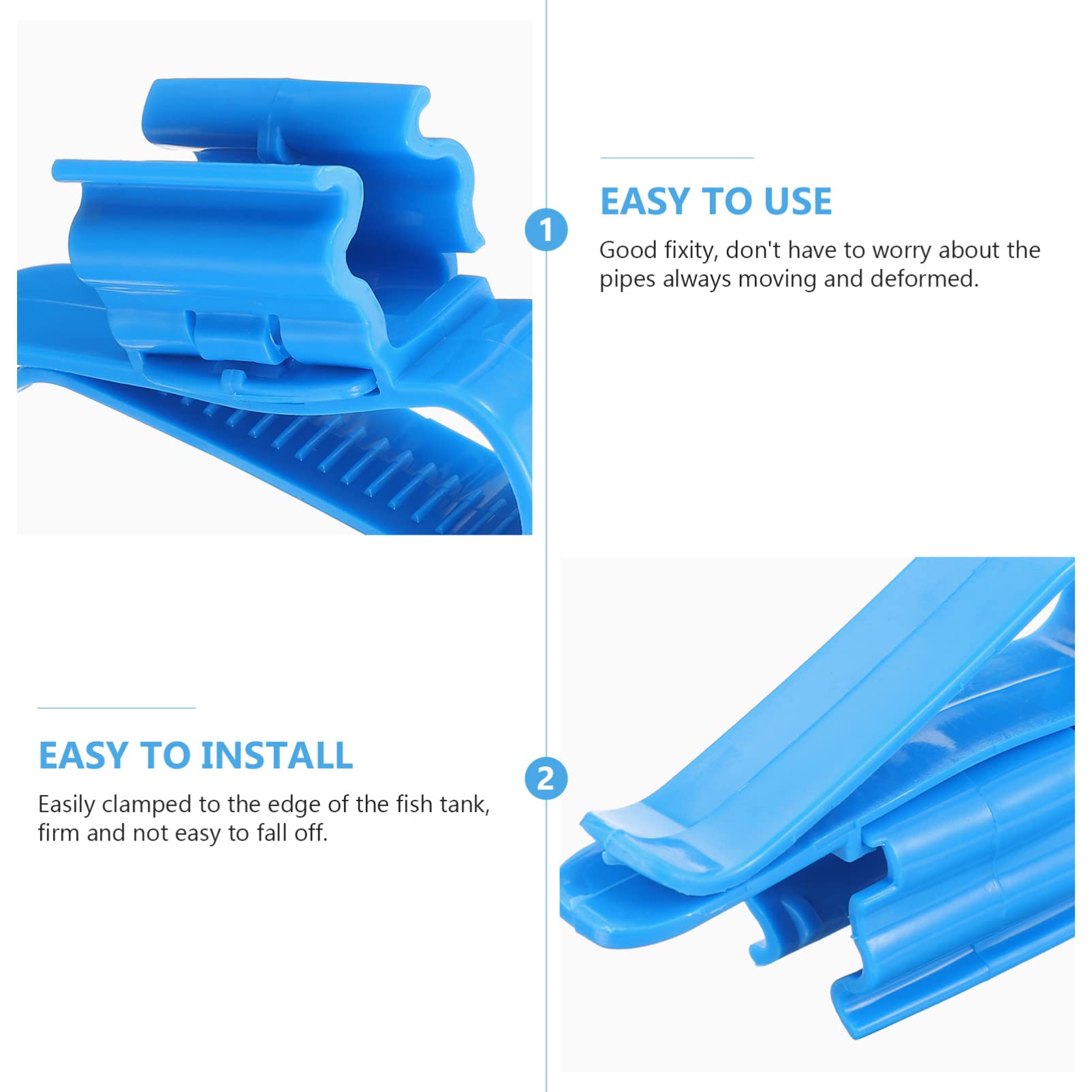 Mipcase 4pcs Plastic Aquarium Retainer Clips - Adjustable Fish Tank Water Clamp, Hose Holder & Hanger for Flex Duct | Perfect for Securing Pipes, Cables & Accessories in Saltwater & Freshwater Tanks