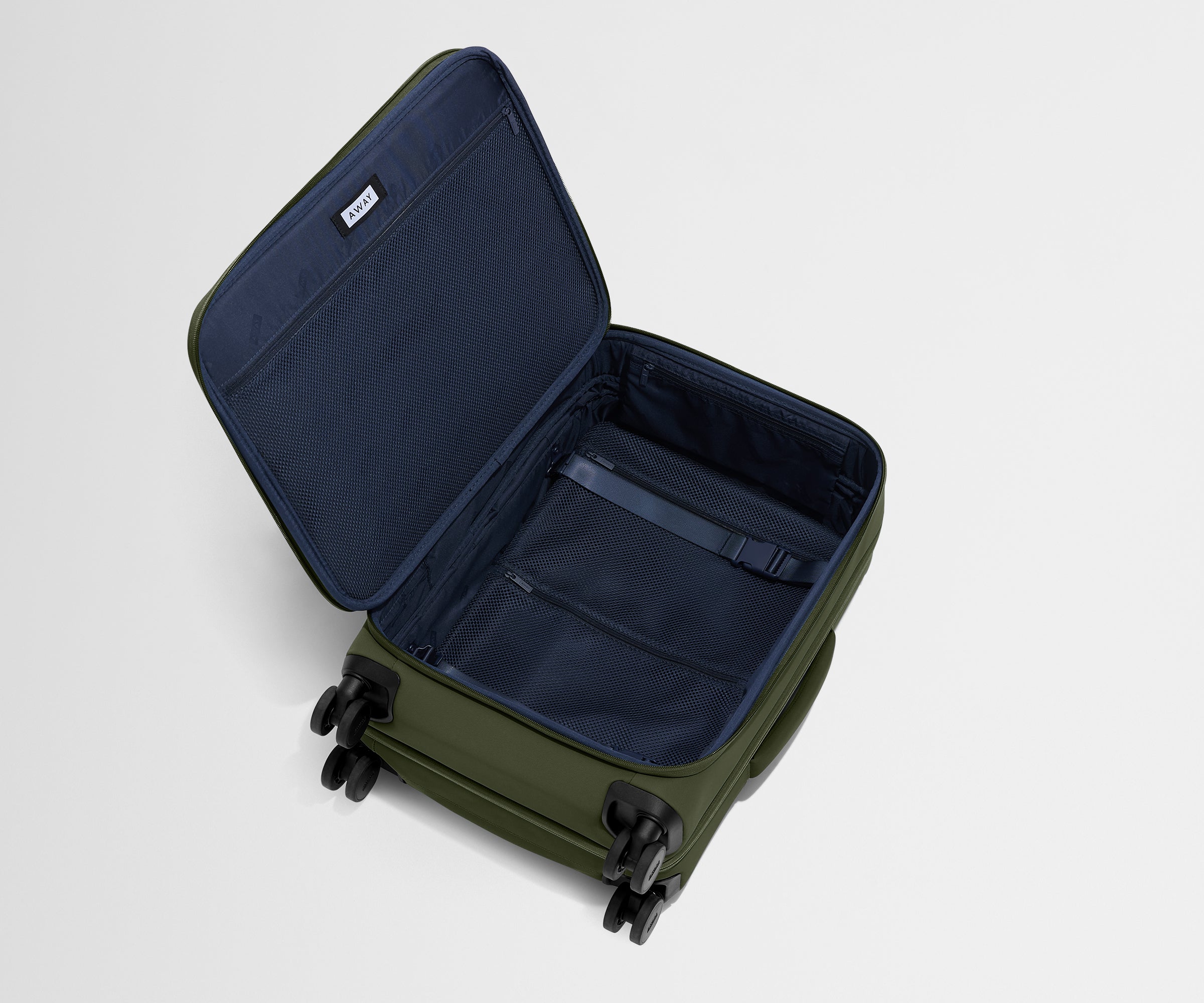 Olive Green Softside Bigger Carry On Luggage - Perfect for Air Travel, Weekend Getaways & Business Trips