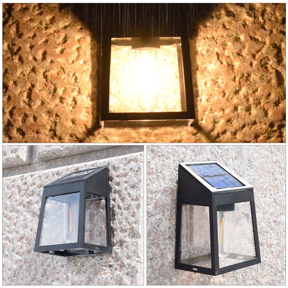 Solar Powered LED Wall Lights for Outdoor Decor - Waterproof Garden, Balcony, Fence & Stairway Lighting | Energy Efficient Solar Lights for Patio, Courtyard & Pathway Illumination (Perfect for Evening Ambience & Safety Lighting)