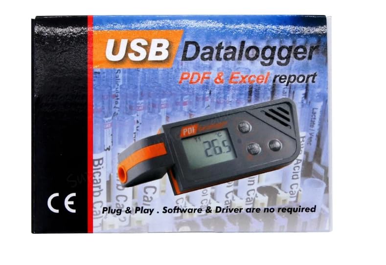 AZ88163 Portable Temperature Humidity Barometric Pressure Data Logger - Accurate Environmental Monitoring for Laboratories, Warehouses & Greenhouses