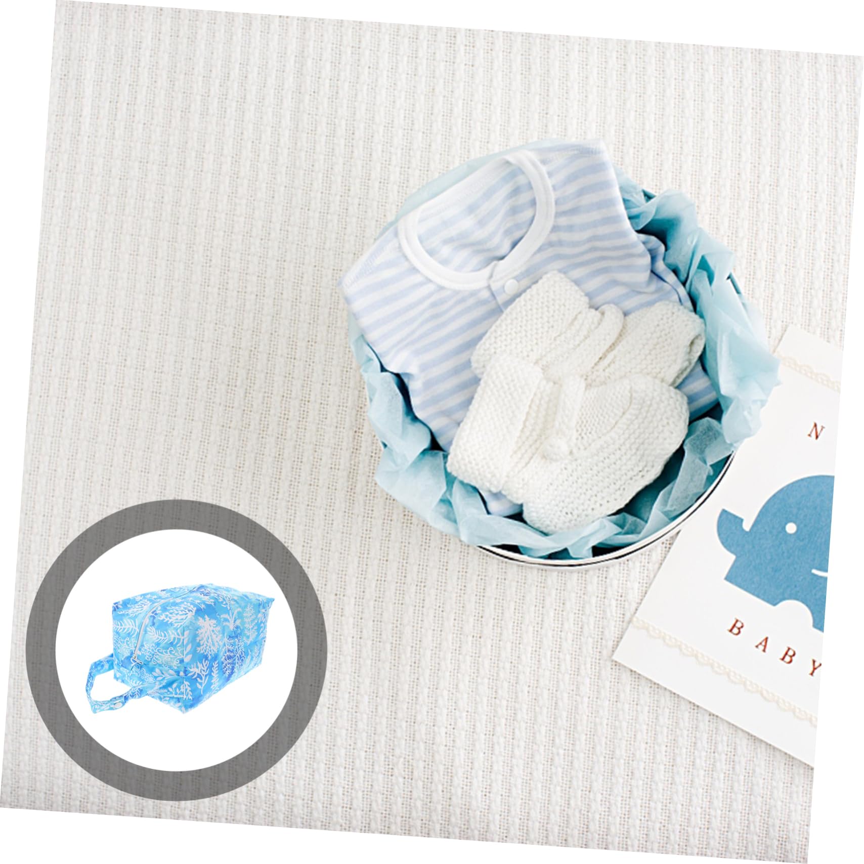 Wakauto Reusable Waterproof Storage Bag - Cloth Nappy & Wet Dry Bag for Baby Essentials, Travel & Outdoor Activities | Perfect for Diapers, Swimwear & Toiletries