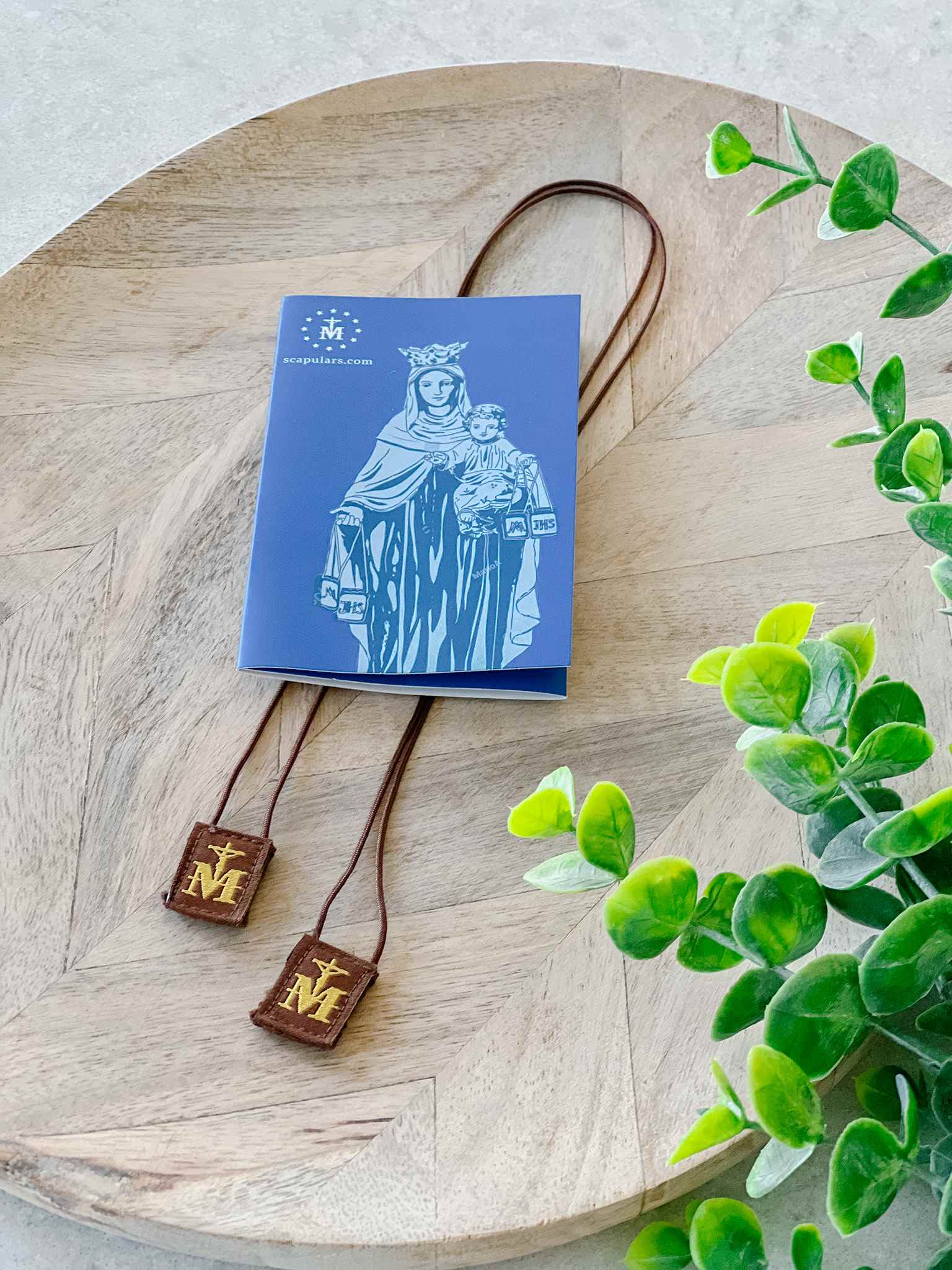Mini Brown Scapular Religious Necklace - Brown & Gold Catholic Devotional Medal for Protection & Faith - Perfect for Prayer, Gifts & Spiritual Wear