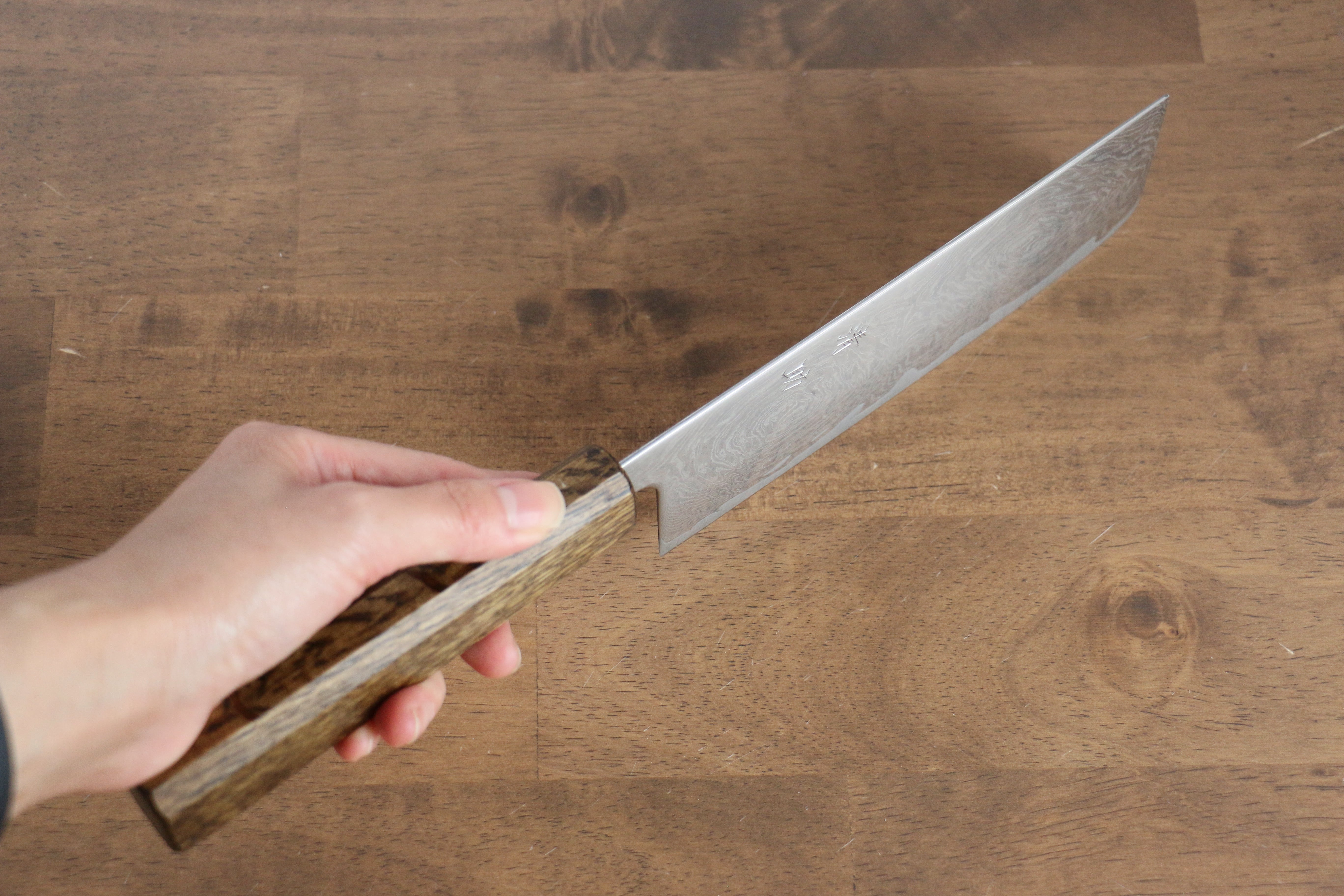 Premium Seisuke Nami AUS10 Damascus Nakiri Knife 170mm - Japanese Mirrored Finish with Oak Handle - Perfect for Sushi, Vegetables & Precision Cutting