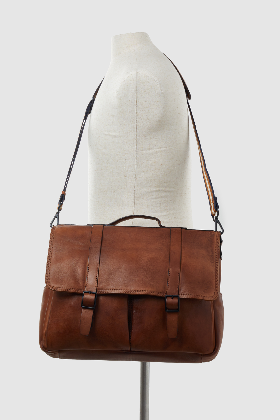 Premium Genuine Leather Briefcase for Men - Professional Business Laptop Bag with Multiple Pockets - Ideal for Office, Work, Travel & Daily Commute