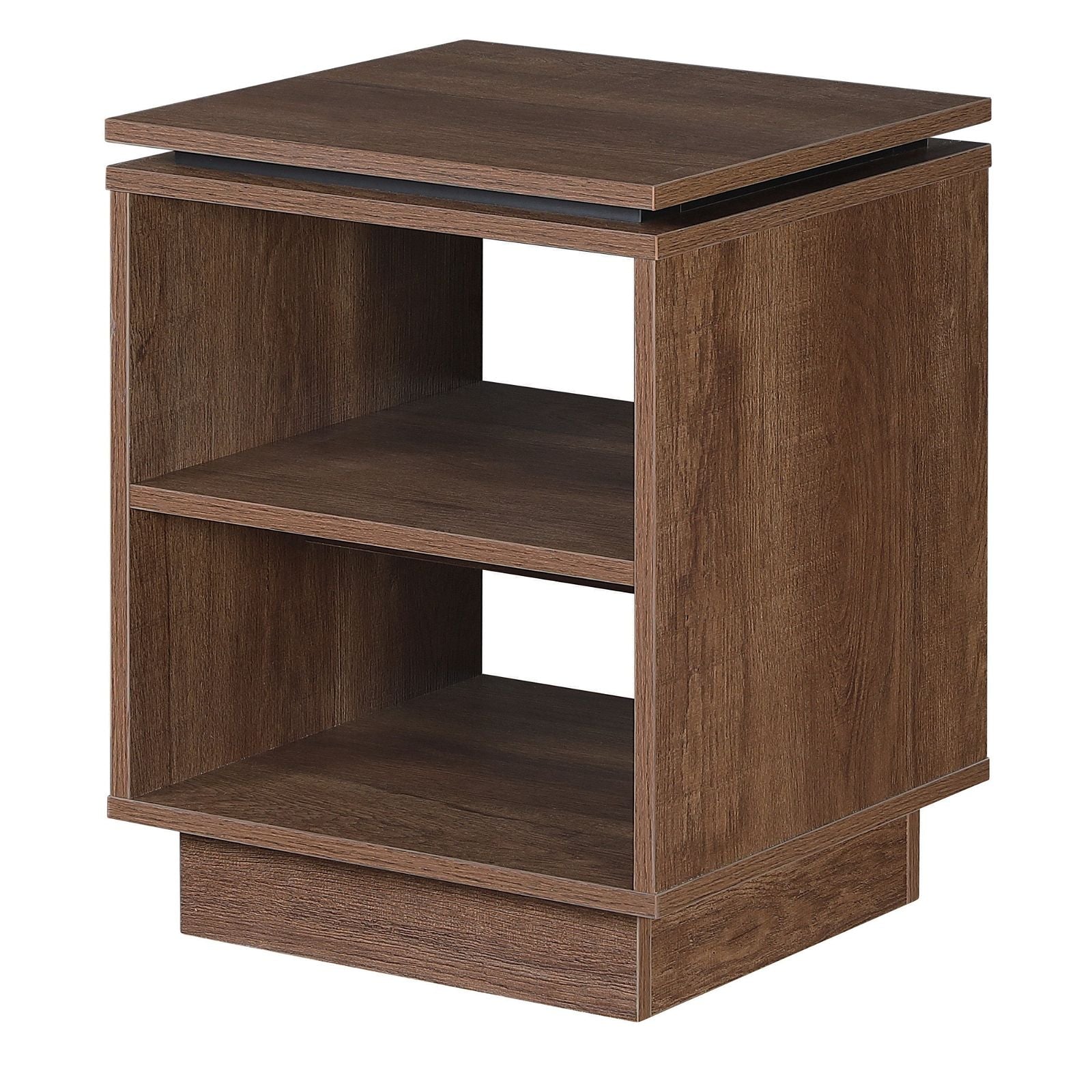 HOLLYWOOD Dark Oak End Table by Tauris - Stylish Nightstand for Living Room, Bedroom & Office