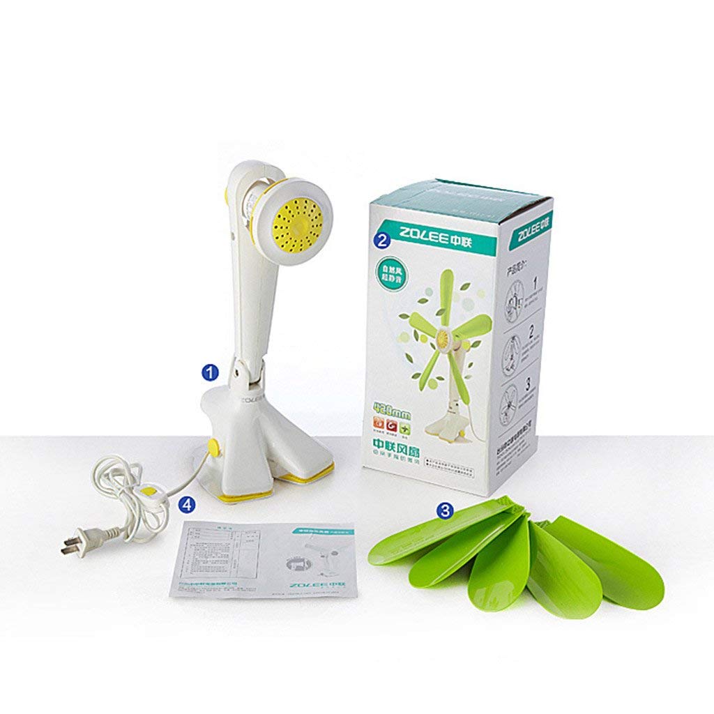 LXB Silent Mini Clip-on Fan with Switch - Portable Desk Fan for Home, Office, Dorm & Student Study | Multi-Scenario Cooling Solution (Green)
