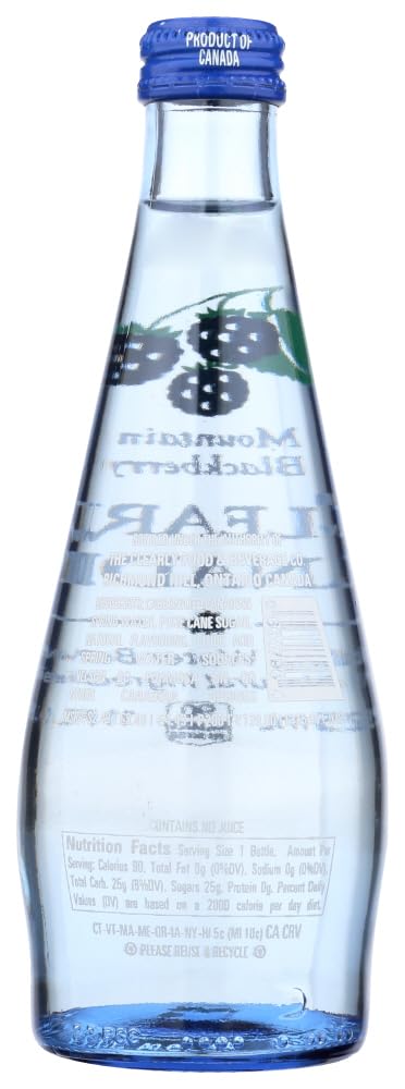 Clearly Canadian Mountain Blackberry Sparkling Water - 12 Pack of 11 oz Bottles | Refreshing Natural Berry Flavored Carbonated Beverage | Perfect for Parties, Picnics & Healthy Hydration