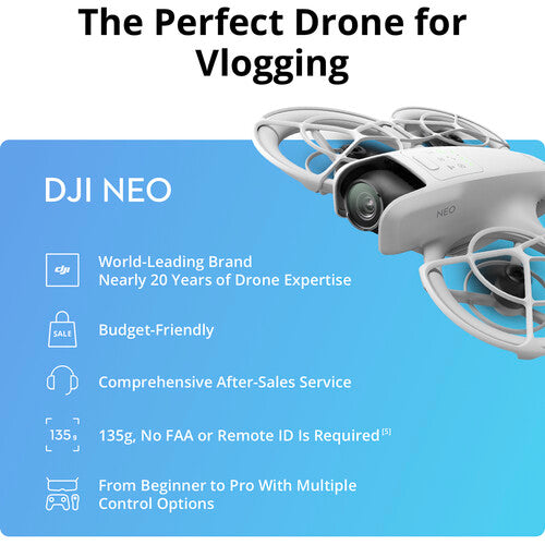 DJI Neo Drone with 4K Camera - Foldable Quadcopter for Aerial Photography, Vlogging & Outdoor Adventures | Perfect for Travel, Events & Content Creation