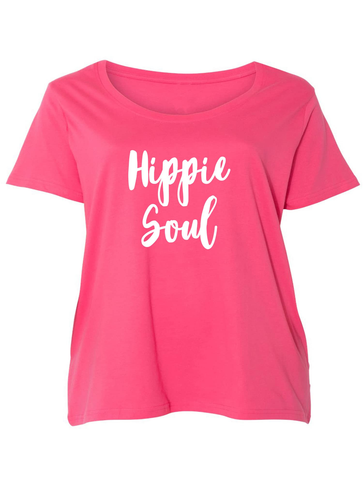 Zerogravitee Hippie Soul Women's Plus Size Scoop Neck T-Shirt - Boho Style Comfortable Casual Tee for Everyday Wear & Music Festivals