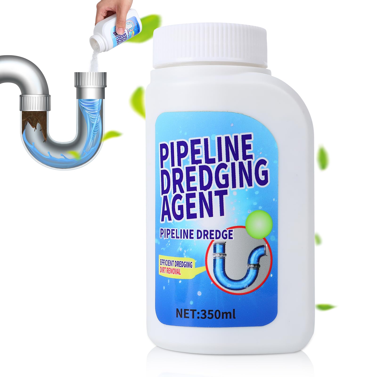 Powerful Pipeline Dredging Agent & Drain Clog Remover - Kitchen Unblocker, Sink & Drain Cleaner Powder for Quick Cleaning - Ideal for Kitchen, Bathroom, and Home Maintenance