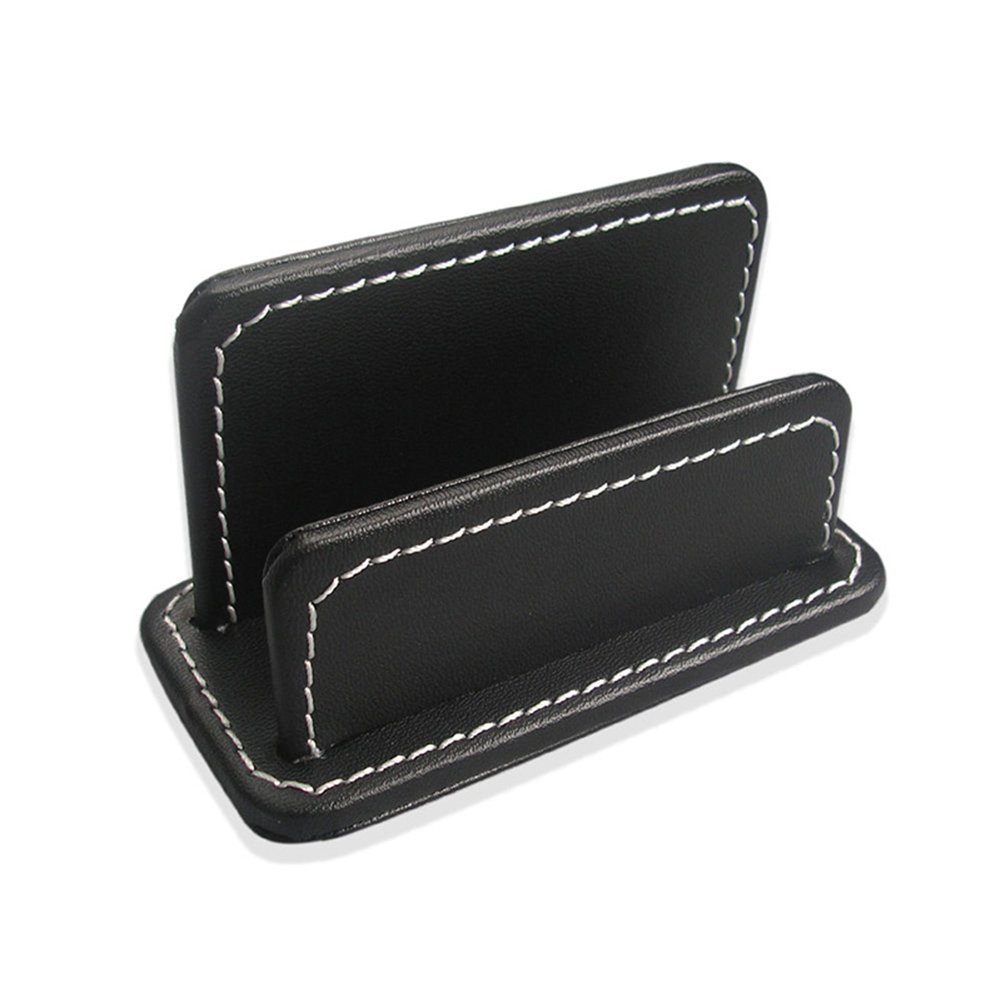 KINGFOM 8-Piece Desk Organizer Set - PU Leather Office & Home Storage Box with File Organizer Drawer, Memo Holder, Tissue Box & Mouse Pad - Black (T03) - Perfect for Workspace, Study & Home Office Organization