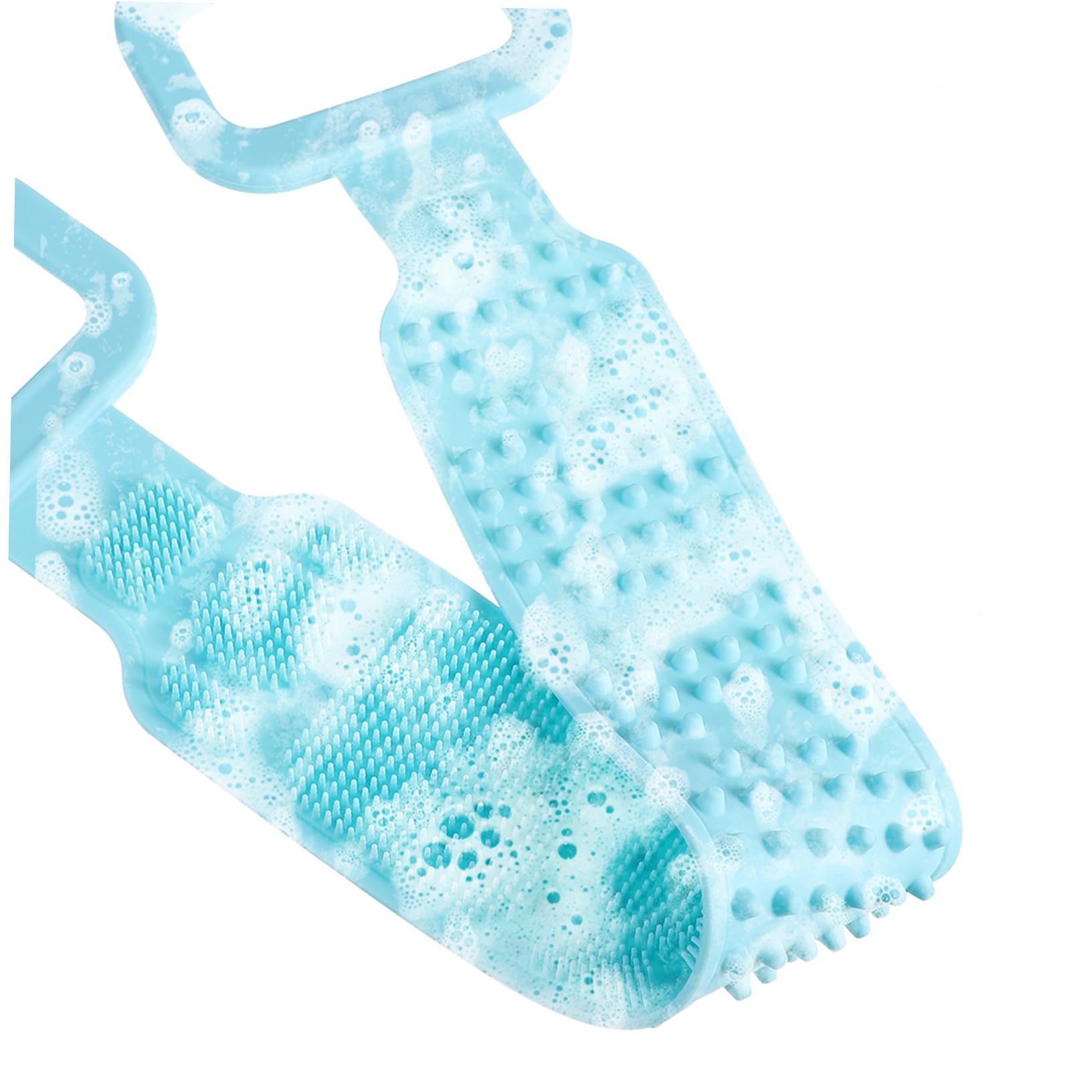 FOMIYES Soft Silicone Bath Brush with Mesh Back Scrubber - Exfoliating Body Scrubber for Smooth Skin, Travel-Friendly Shower Brush, Family Pack (Great for Back Scrubbing, Spa Days & Sensitive Skin Care)