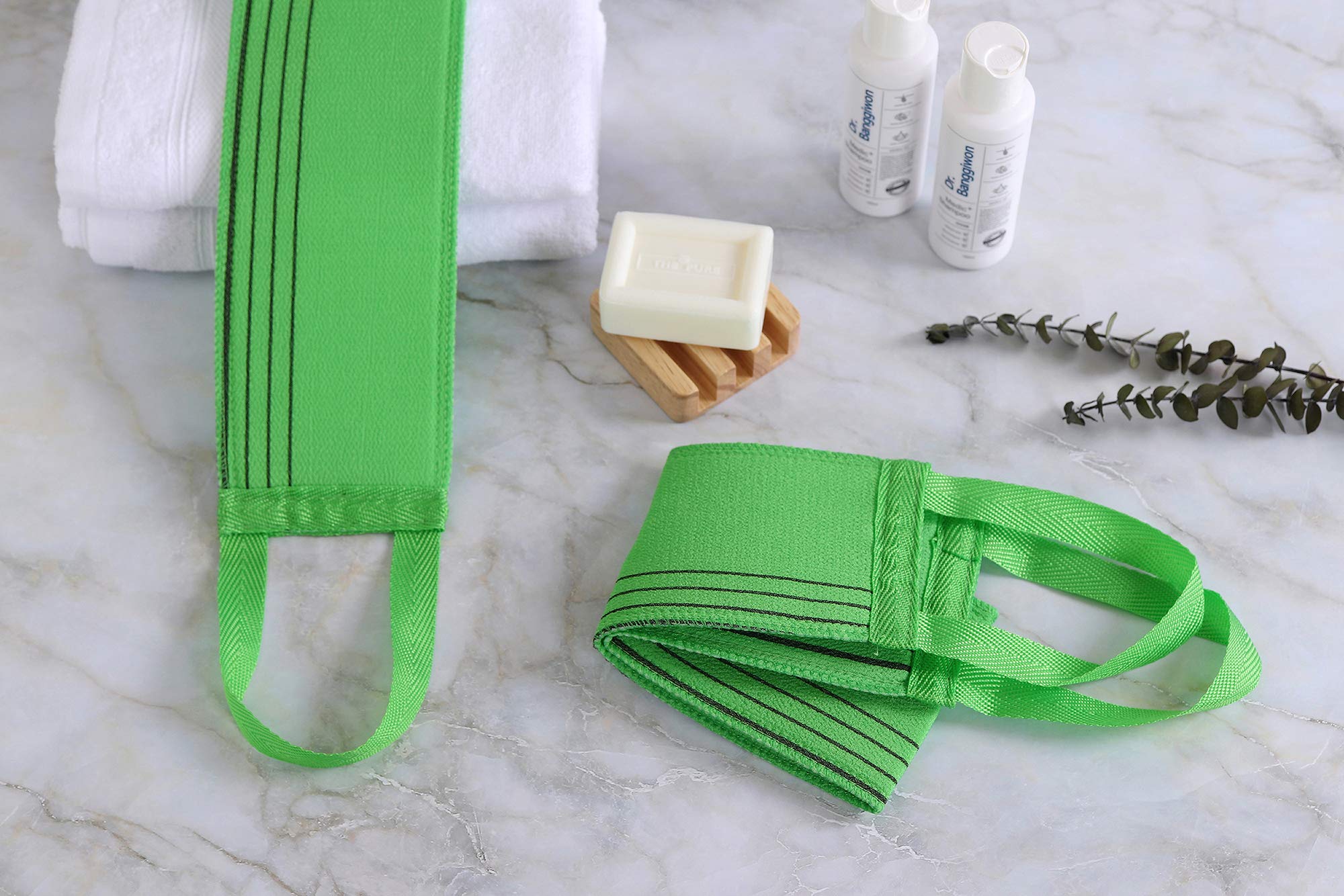 Premium Korean Exfoliating Bath Wash Cloth Set - Viscose Nylon Skin Scrub Towel, Back Scrubber & Exfoliating Mitt for Smooth Skin | Spa, Shower & Home Beauty Care