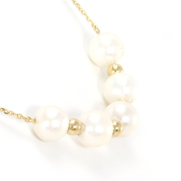 18K Yellow Gold Pearl Necklace for Women - Elegant Bridal Jewelry, Wedding Gift & Special Occasion Accessory