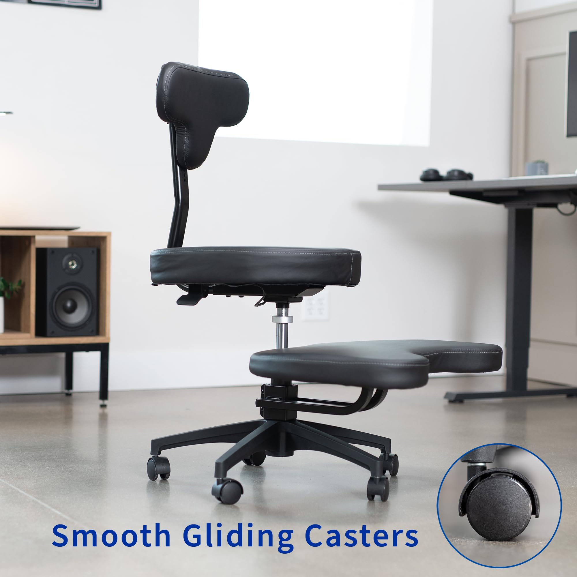 VIVO Adjustable Yoga Chair for Office & Meditation - Black