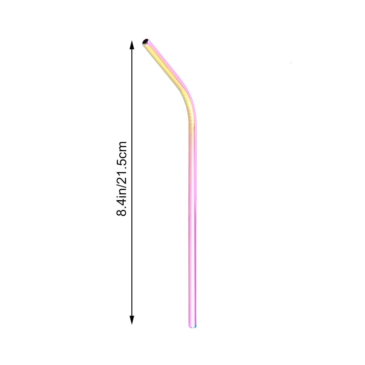 Cabilock 1 Pack Stainless Steel Straight Drinking Straws for Tumblers - Reusable Metal Straws for Smoothies, Iced Coffee & Cold Beverages at Home or On-the-Go