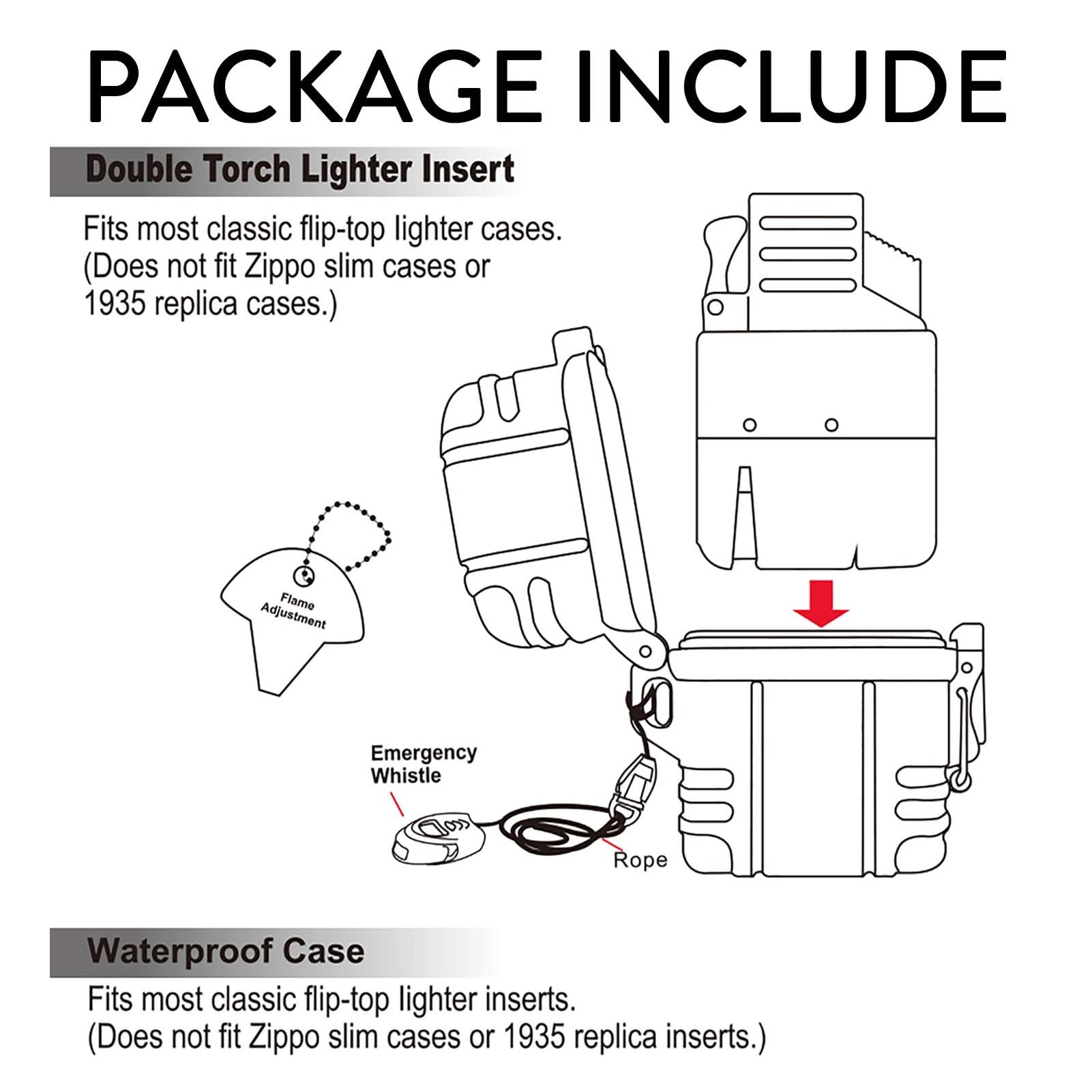 Waterproof Lighter Case 2 Pack - Reusable Lighter Cover for Camping, Hiking & Travel