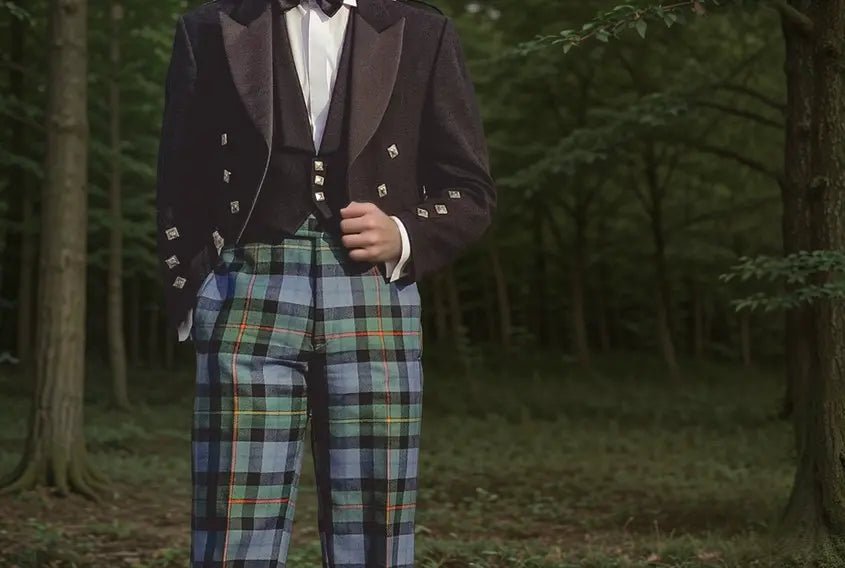 Custom Made Fishtail Back Tartan Trews - Premium Scottish Wool Trousers for Men | Perfect for Highland Dancing, Weddings & Formal Events