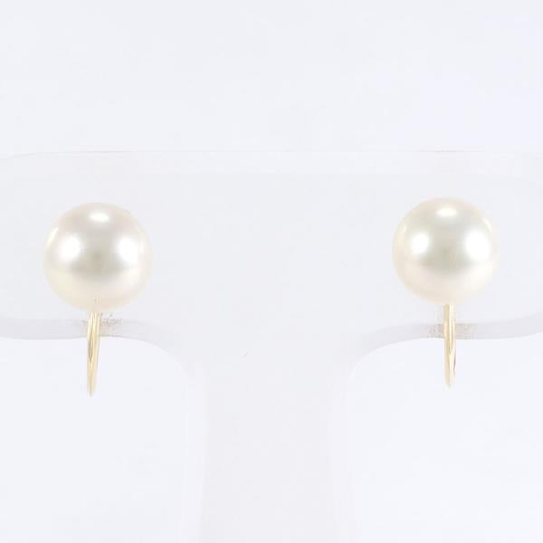 18K Yellow Gold Pearl Earrings for Women - Classic Elegant Stud Earrings for Wedding, Party & Everyday Wear
