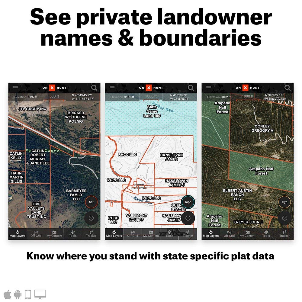 onX Elite: Nationwide GPS Hunting Maps Membership for Phone, Tablet & Computer - Color-Coded Land Ownership, 24K Topographic Maps & Hunting Data - Perfect for Off-Grid Hunting, Hiking & Outdoor Adventures