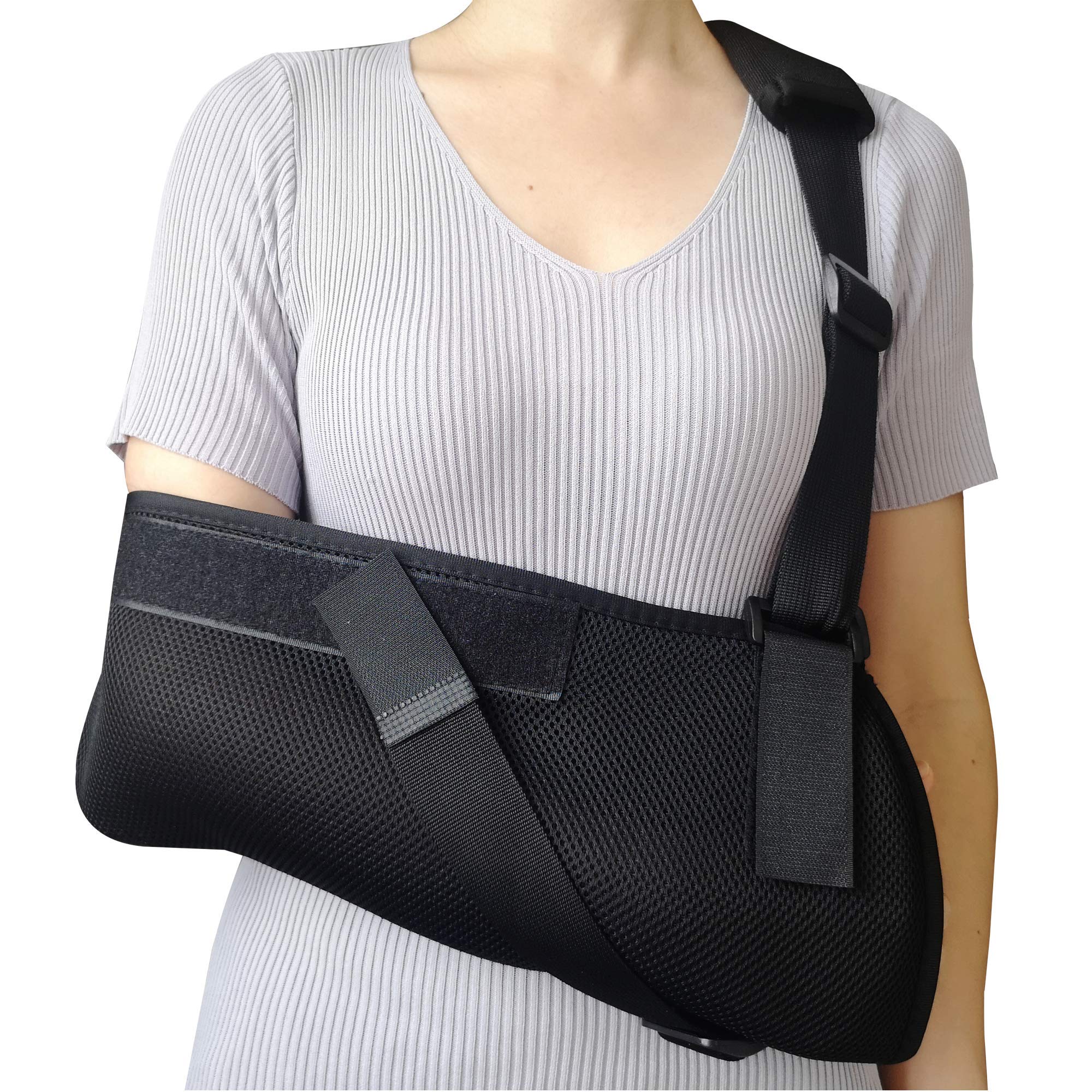Solmyr Arm Sling - Adjustable Shoulder Support Brace for Broken, Fractured Bones & Elbow Wrist Injuries - Lightweight, Breathable & Ergonomic Design - Ideal for Post-Surgery Recovery, Sports Injuries & Daily Comfort