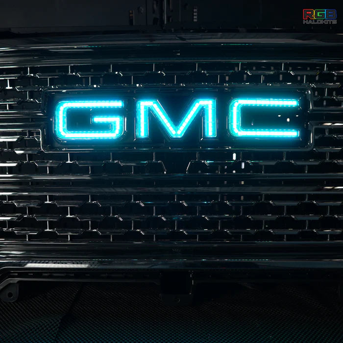 GMC LED Emblem - Multicolor Light Up Badge for Trucks & SUVs (1999-2024 Models) - Perfect for Night Driving & Custom Car Styling