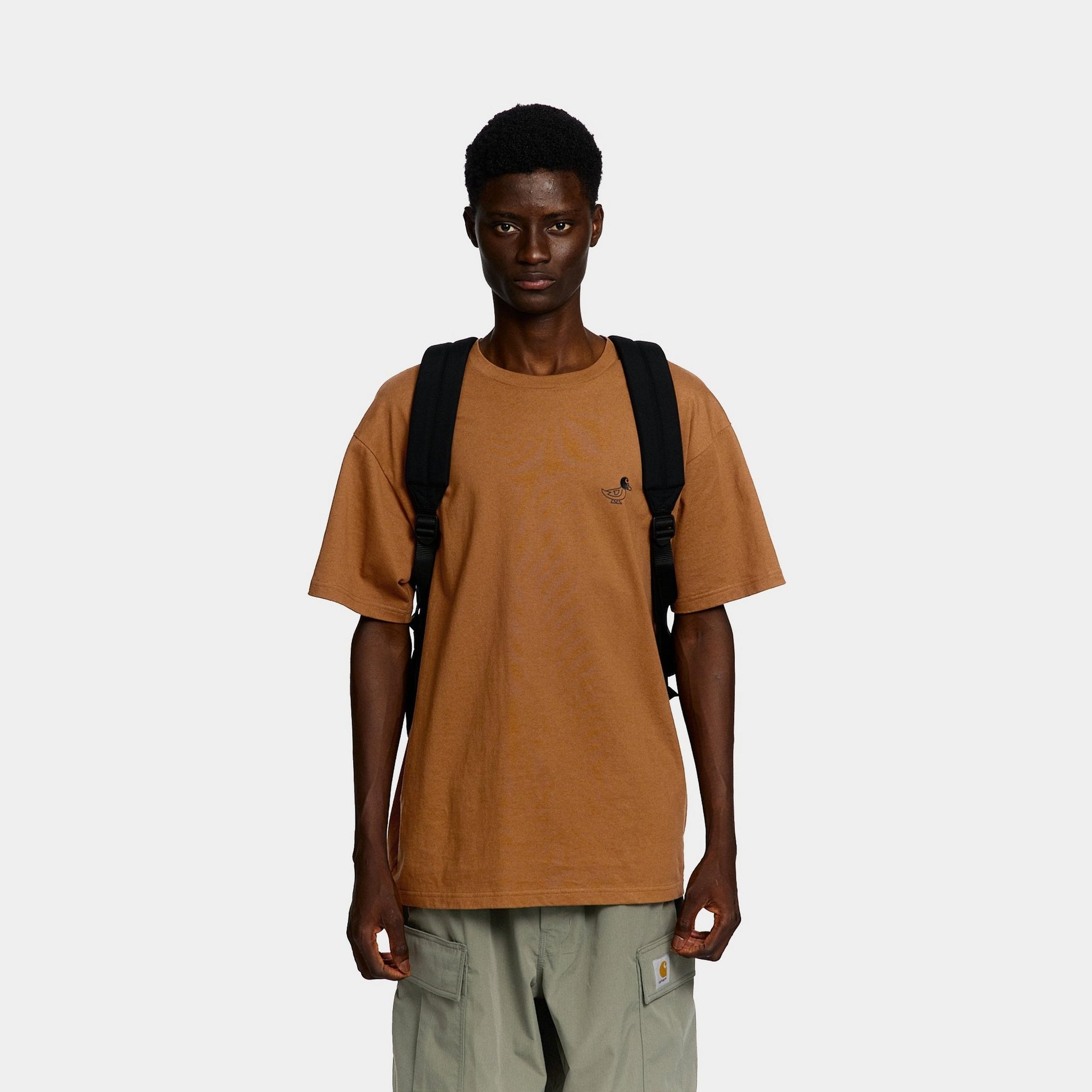 Carhartt WIP x INVINCIBLE Madison Duck T-Shirt for Men - Hamilton Brown/Black - Durable Cotton Casual Tee for Streetwear & Everyday Wear
