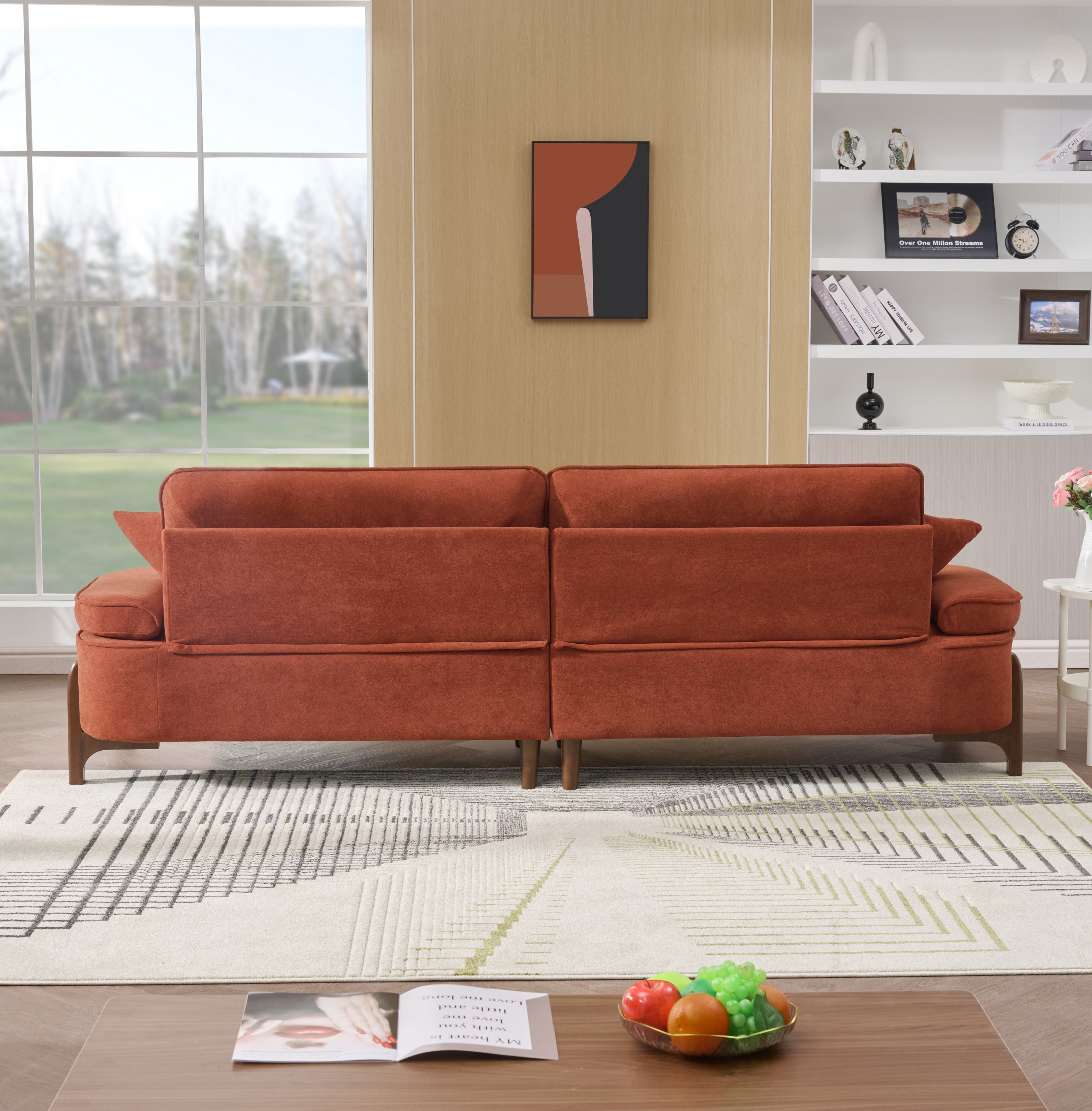 103 Inch Ultra Plush Deep Seated Sofa with Removable Pillows - Luxury Comfort for Living Room, Bedroom, Apartment & Office - Perfect for Relaxing, Entertaining & Small Space Decor