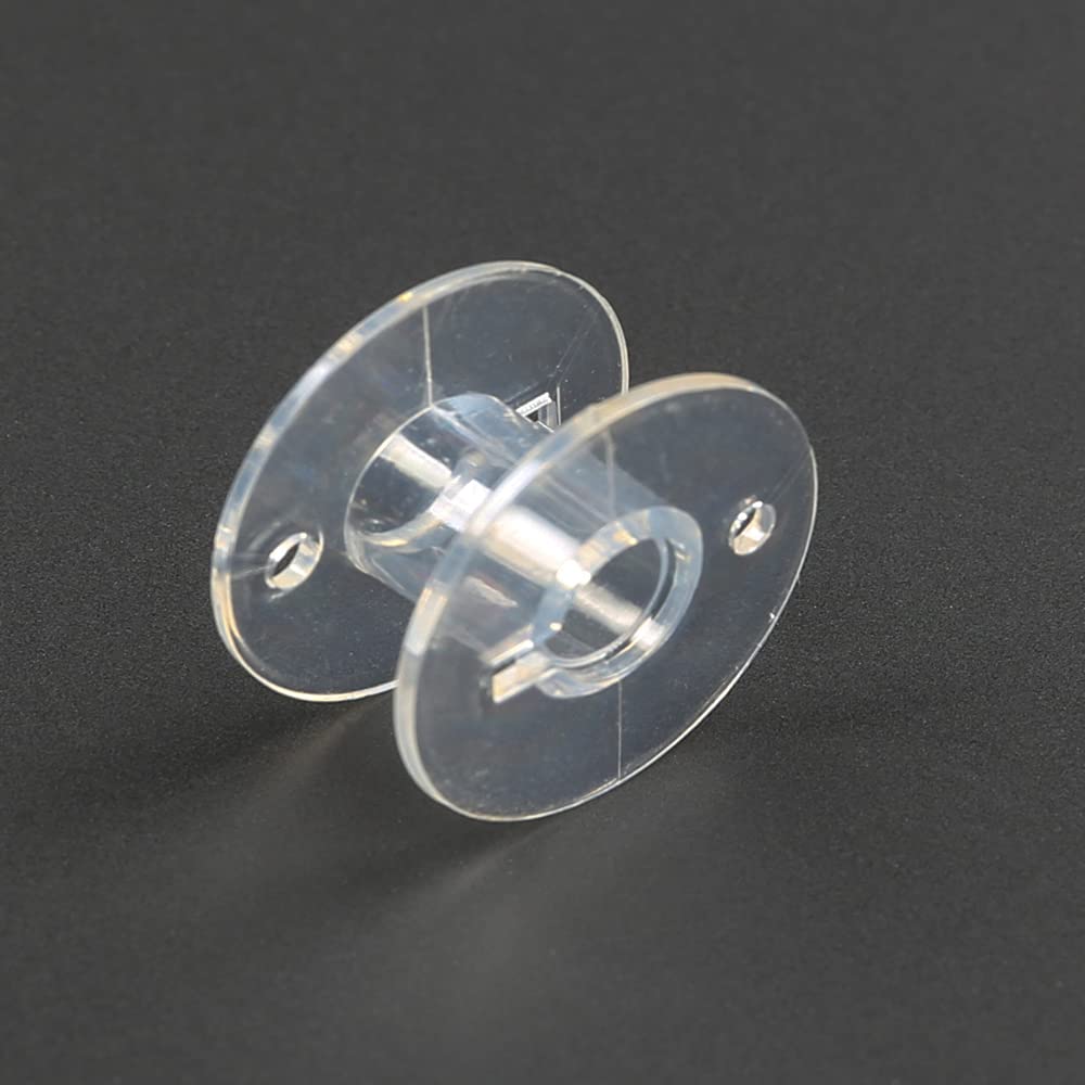 Hekisn 30 Pack Class 15 Transparent Sewing Machine Bobbins - Compatible with Brother & Other Embroidery Machines - Perfect for Quilting, Dressmaking & Craft Projects