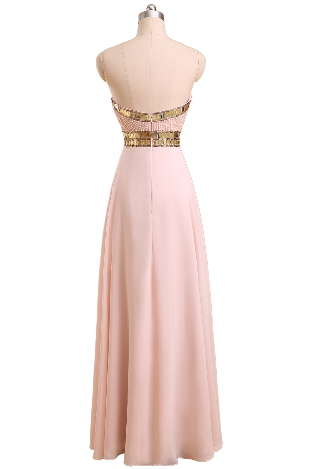 Sweetheart Neckline Chiffon Prom Dresses for Women - Elegant Long Evening Gowns with Pearl Embellishments | Perfect for Homecoming, Formal Dances & Special Occasions