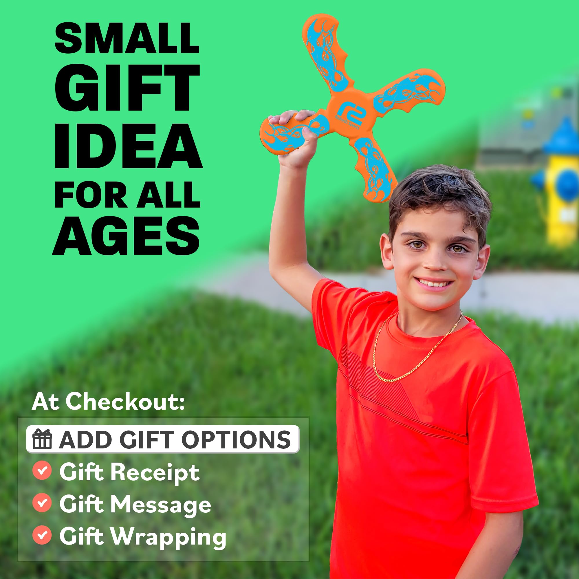 Best Boomerang for Kids - Fun Outdoor Toy for Boys & Girls of All Ages - Perfect Easter Basket Stuffers & Birthday Party Favors - Great Gift Idea for Children - Ideal for Backyard Play, Park Adventures & Family Fun