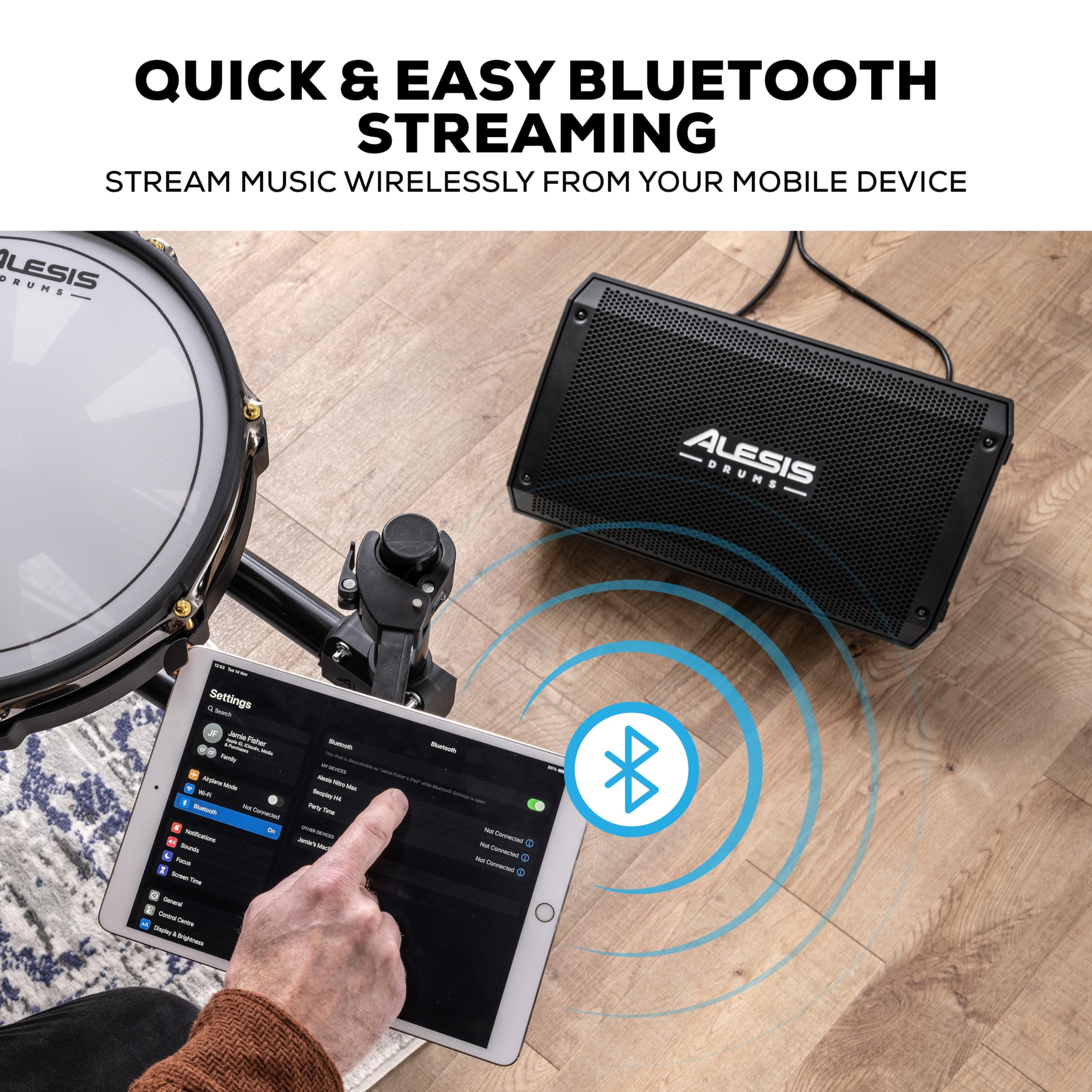 Alesis Strike Amp 8 MK2 - 2000W Powerful Drum Amplifier Speaker for Electric Drum Kits | Bluetooth Connectivity, 8