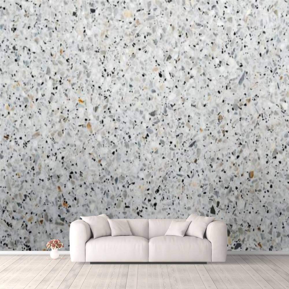 Self-Adhesive 3D Terrazzo Wallpaper - Polished Stone Floor & Wall Pattern, Peel and Stick Wall Mural for Bedroom, Living Room, Dorm Decor - Easy DIY Wall & Ceiling Sticker for Wardrobe, Home Office & Nursery