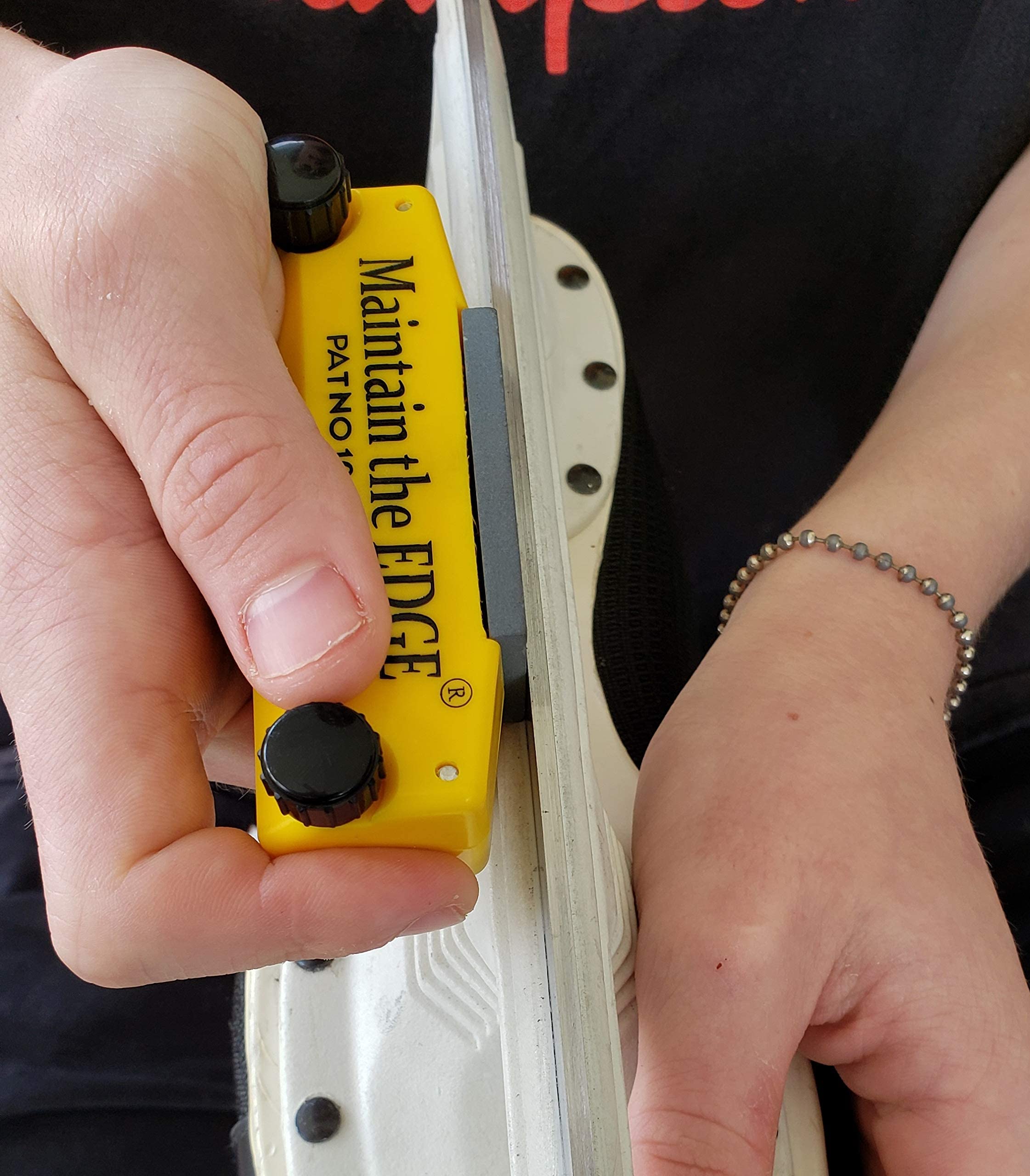 Professional Handheld Hockey Skate Sharpener - Portable Ice Skate Blade Sharpening Tool for Hockey Players - Perfect for On-the-Go Maintenance at Rinks & Home Practice
