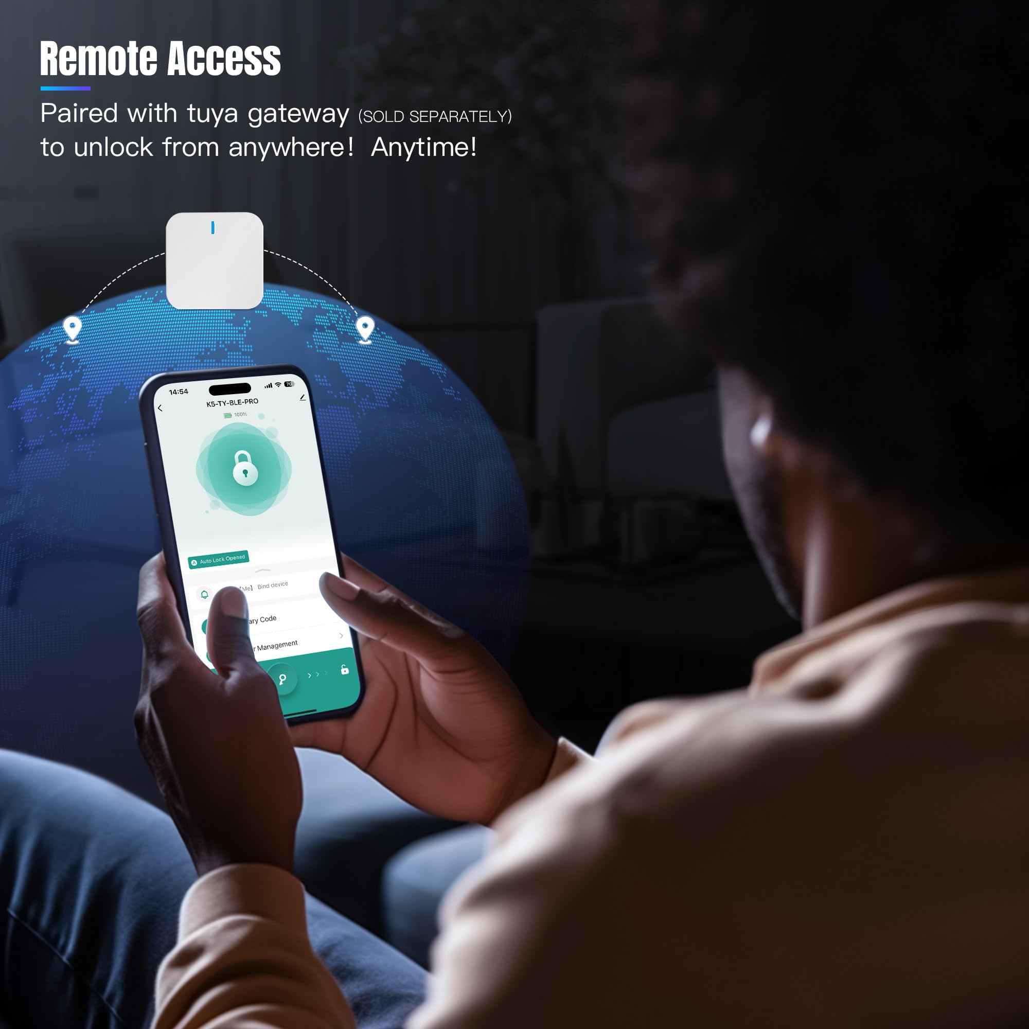 Smart Key Lock Box with Bluetooth & Fingerprint - APP Controlled Secure Key Storage for Homeowners, Realtors & Airbnb Hosts | Weatherproof Outdoor Key Safe with Multiple Access Codes (Ideal for Vacation Rentals, Property Management & Key Exchange)