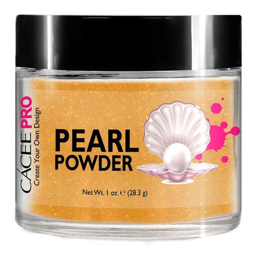 Cacee Pearl Powder Nail Art #49 Honey Yellow - Premium Nail Polish Powder for Gel Nails, DIY Manicure, Salon Quality Nail Art Designs (Perfect for Parties, Weddings, Special Occasions)