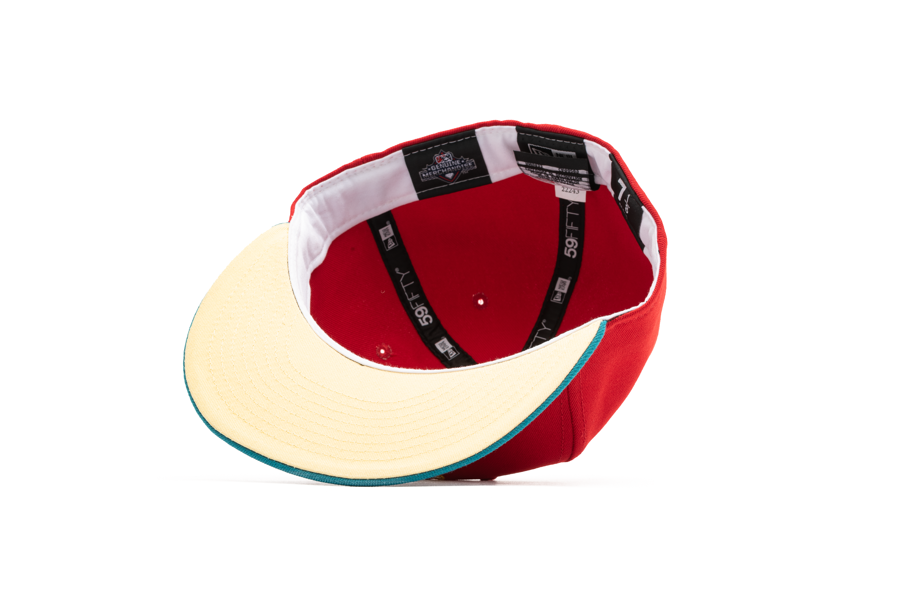 New Era x Politics Queens Kings 59FIFTY Fitted Hat - Bright Red/Aqua - Stylish Baseball Cap for Sports Fans & Streetwear Fashion