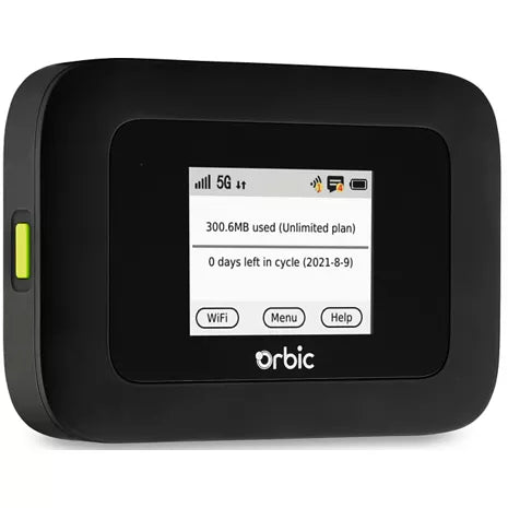 Orbic Speed 5G & 4G UW Mobile Data Hotspot R500L (Verizon Locked) - Black | Portable WiFi for Travel, Remote Work & Home Internet Backup