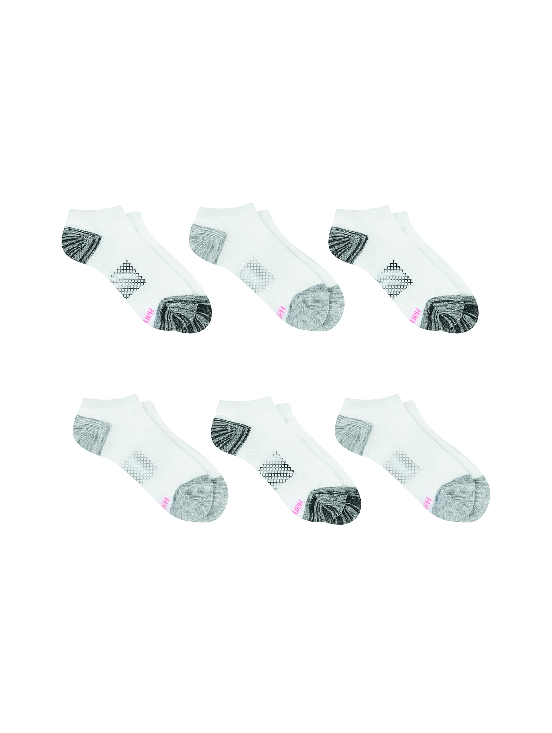 Hanes Women's No Show Socks 6-Pack - Lightweight & Breathable Invisible Socks for Everyday Wear, Workout, Running, and Sneakers