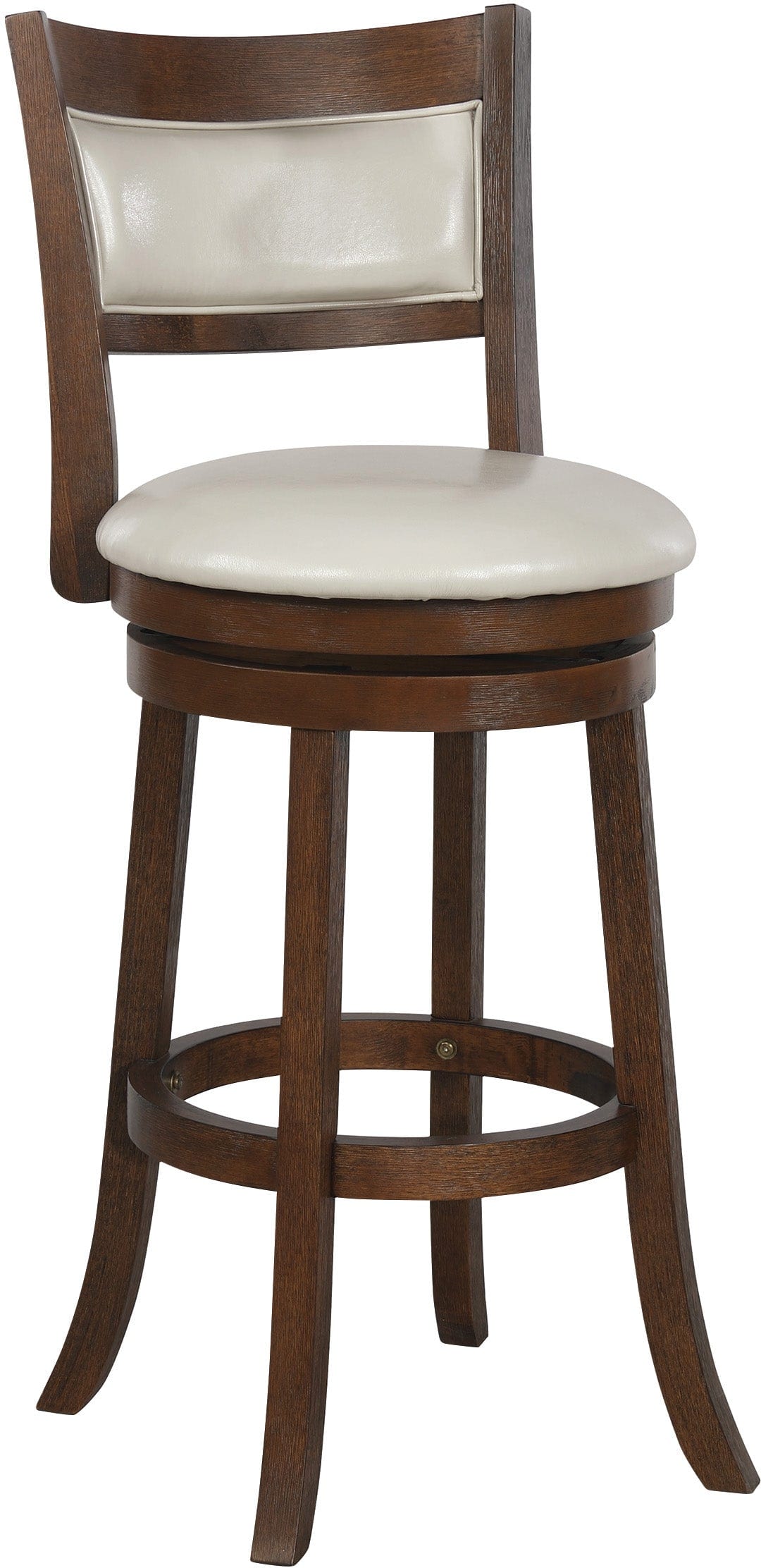 Cream / Dark Walnut - Solid Back