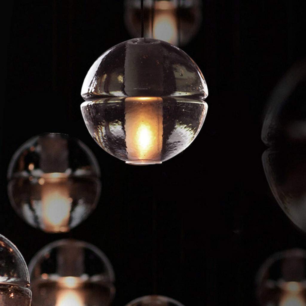 GAOXIN Round Crystal Ball Meteor Shower Chandelier - Luxury LED G4 Ceiling Light with 3 Heads for Restaurant, Hotel, Wedding & Home Decoration | Elegant Lighting Fixture for Dining Room, Lobby & Event Venues