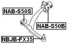Febest 54500Cg200 Front Arm Bushing Replacement for Nissan - Durable Suspension Part for Smooth Ride & Handling - Perfect for Off-Roading, City Driving & Daily Commutes