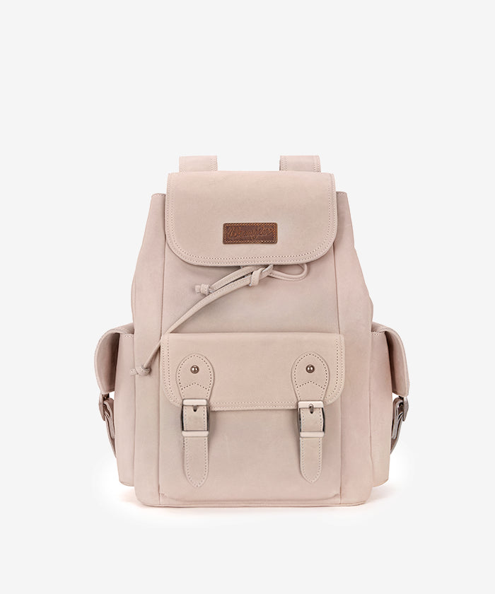 Wrangler Genuine Leather Backpack for Men & Women - Durable Travel, Hiking & School Backpack - Waterproof Laptop Bag with USB Charging Port