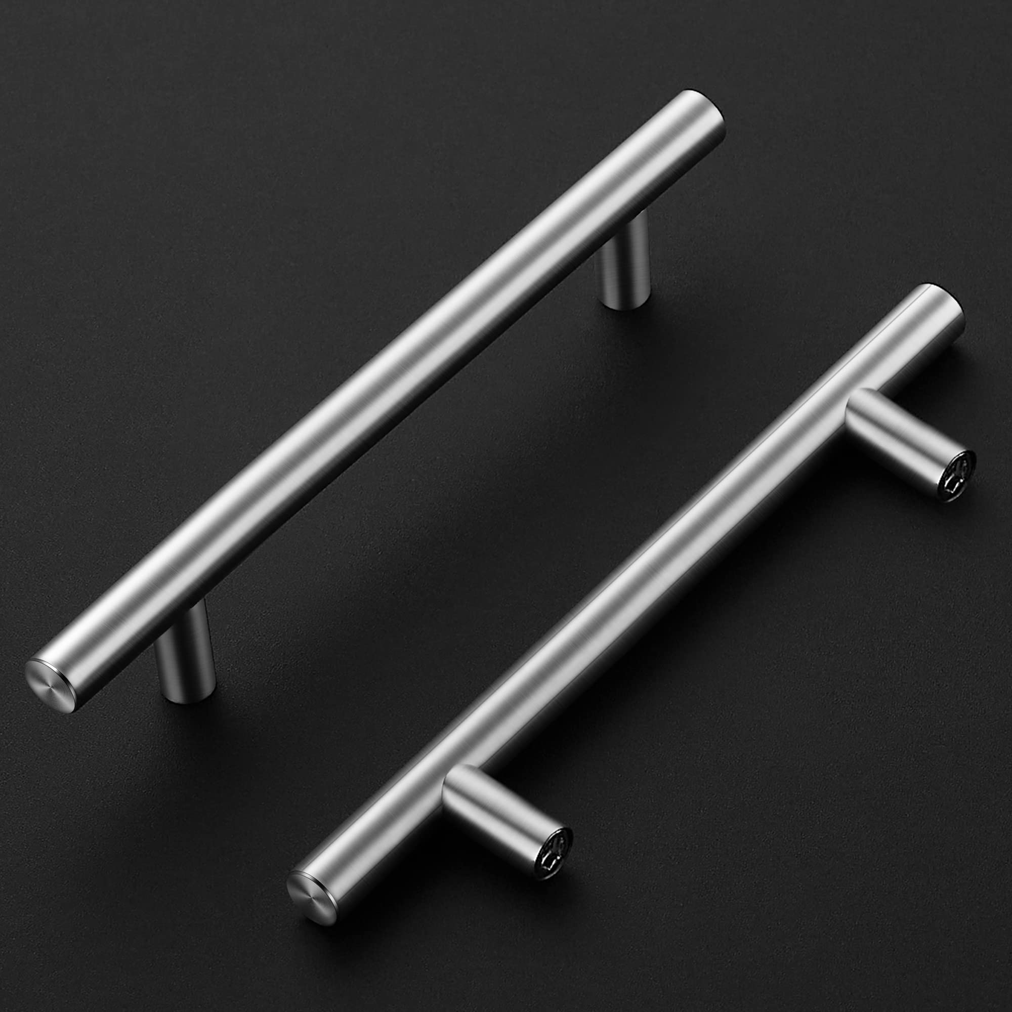 Ravinte 15-Pack 5 Inch Brushed Nickel Cabinet Handles - Modern Kitchen Drawer Pulls Hardware for Cabinets, Dressers, and Furniture