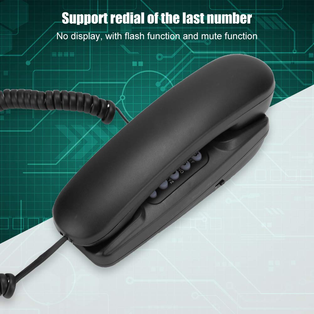 **Big Button Corded Landline Phone for Seniors - Desk & Wall Mount Wired Telephone with Last Number Redial - Clear Sound for Home, Office & Hotel Use**    *(Use Case: Perfect for elderly users, home offices, hotel lobbies, and businesses needing reliable wired communication with easy-to-see buttons.)*