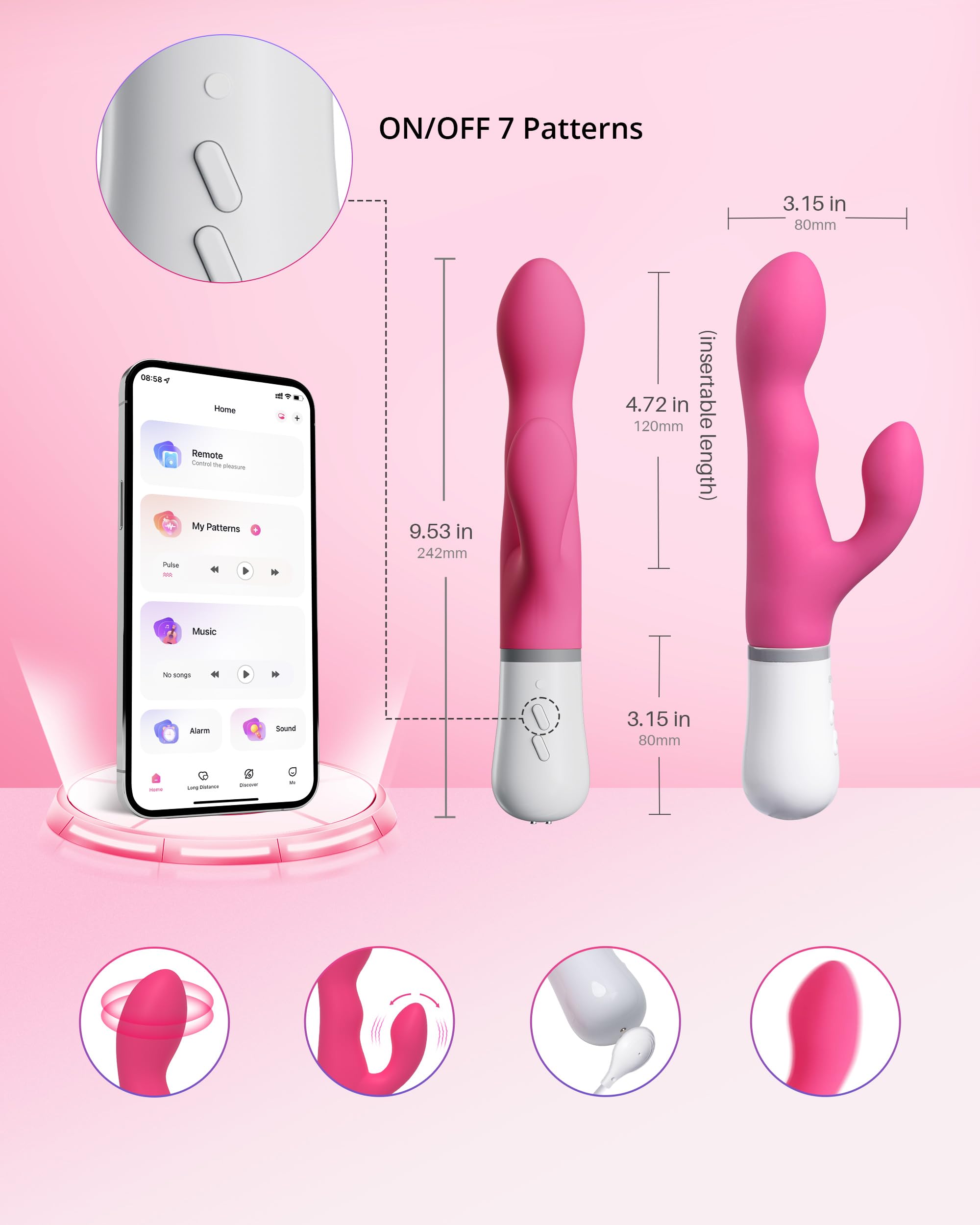 LOVENSE Nora Rabbit Vibrator for Women & Calor Electric Male Masturbator Cup - Couples Adult Sex Toys Set with App Control, G-Spot & Penis Stimulation for Long Distance Play - Perfect for Romantic Nights & LDR Intimacy