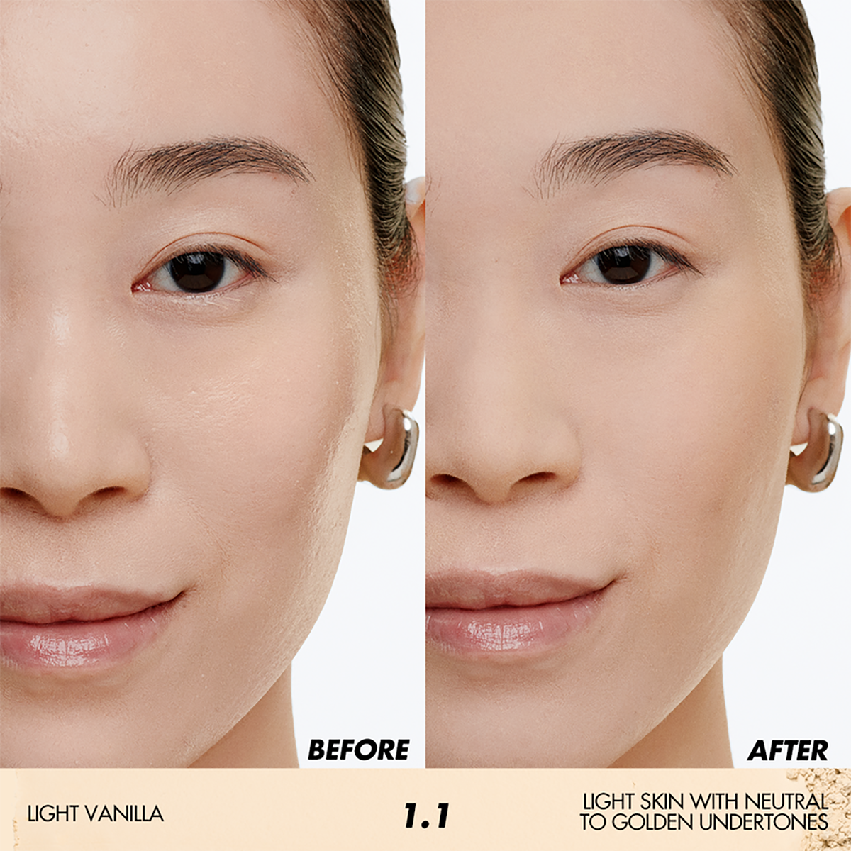 1.1 Light Vanilla HD Skin Setting Powder - Translucent Loose Powder for Flawless Makeup Finish | Oil Control & Pore Minimizing | Perfect for Daily Wear & Photography